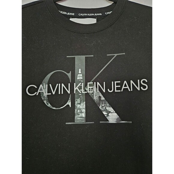 Calvin Klein Jeans Sweat Shirt L/S Crew Neck Size XS, Cotton/Polyester Mix - Picture 2 of 7